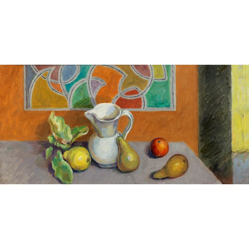 Still life with fruit and a jug